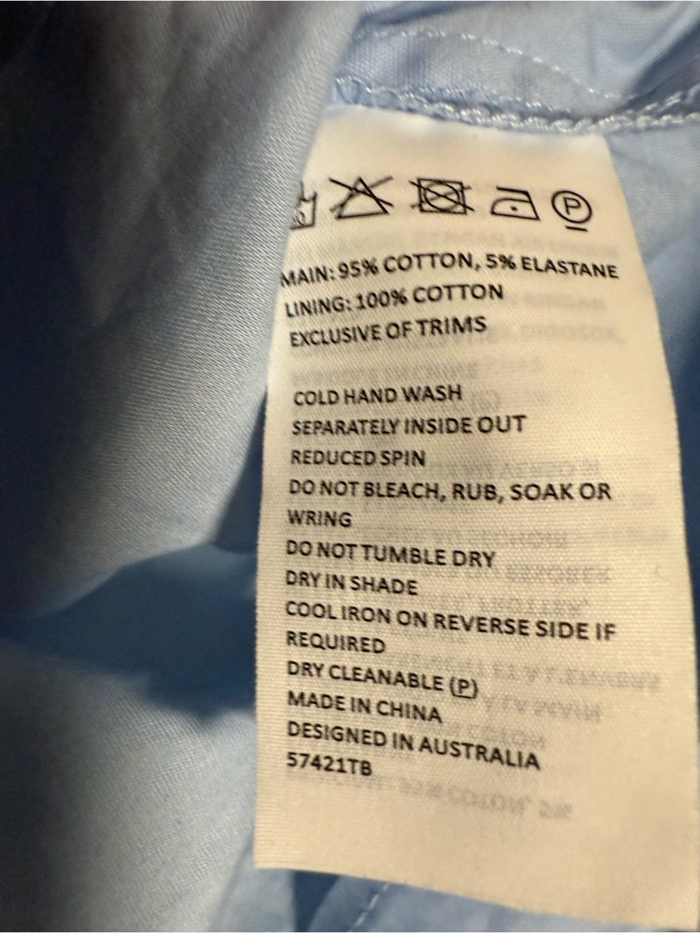 Bardot Light Blue Backless Peplum Poplin Top Size XS - Picture 8 of 8